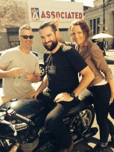 Pausing for a photo op